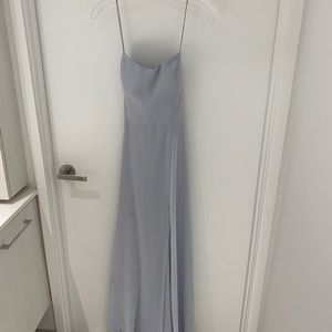 Jenny Yoo Kiara Whisper Blue Bridesmaid Dress, Tailored Size 6